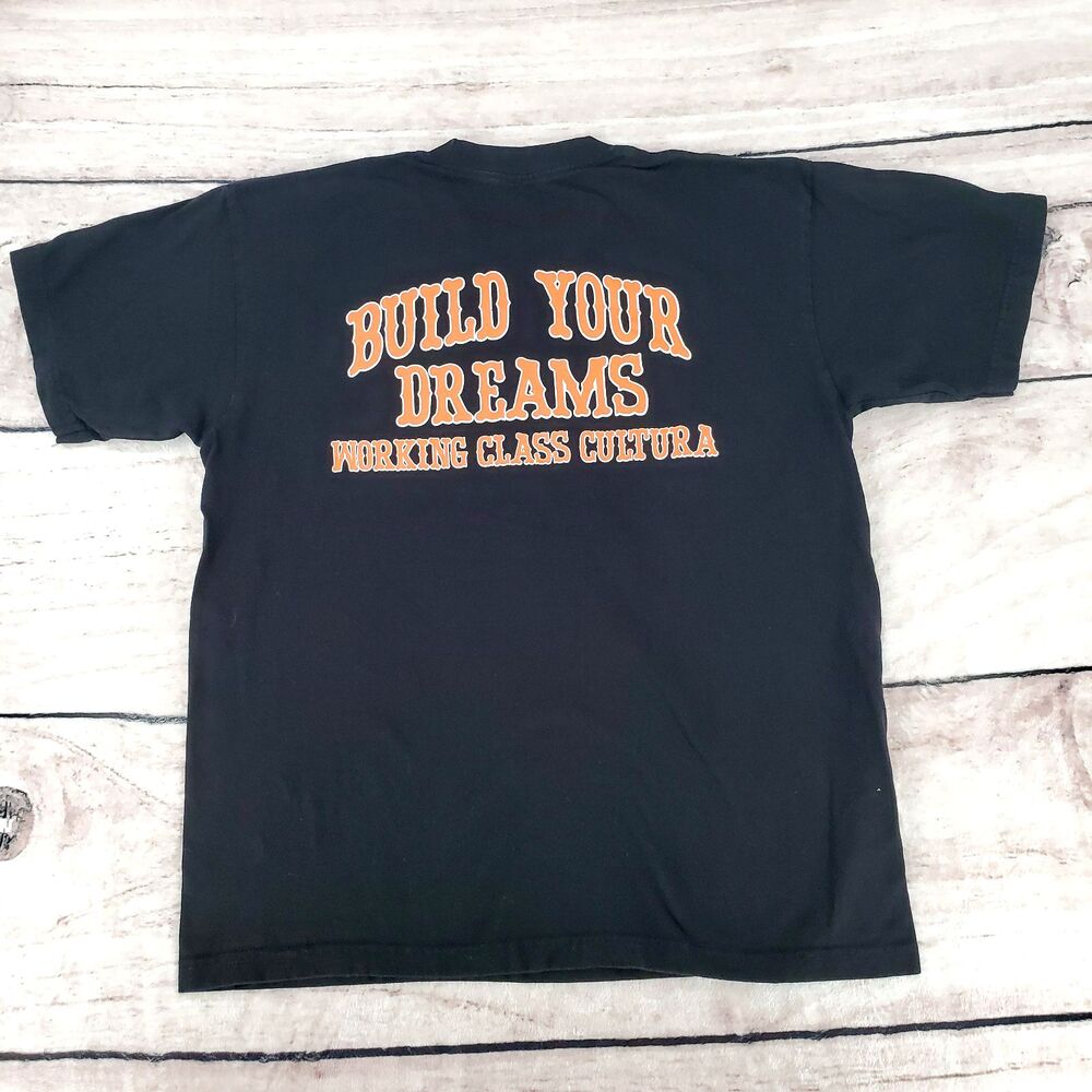 Working Class Cultura XL Black Shirt Build Your Dreams Tee Extra Large